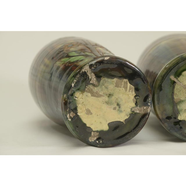 Slip Vases from the Early 20th Century Stamped Belgium 158, 1890s, Set of 2 For Sale - Image 13 of 14