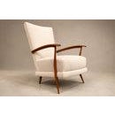 Mid-Century Modern Armchair in Caviúna Wood, Leather and Bouclé by Giuseppe Scapinelli, Brazil, 1950s For Sale - Image 3 of 18