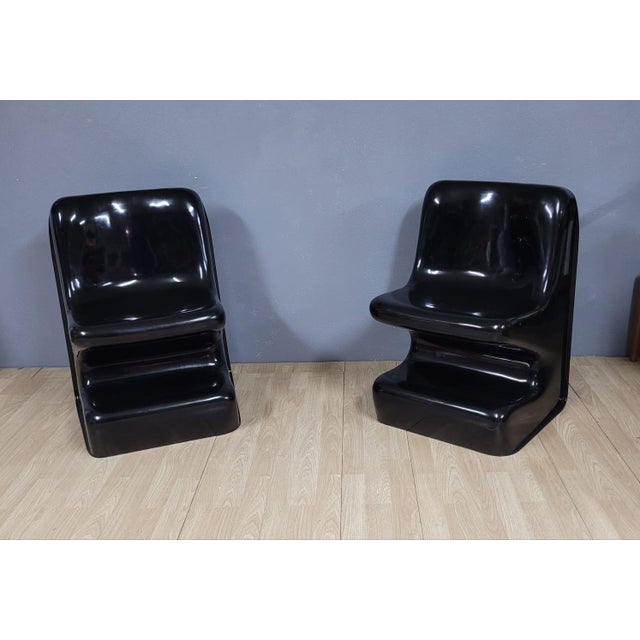 1970s Set of Chairs by Isao Hosoe for Bilumen, 1971 For Sale - Image 5 of 10