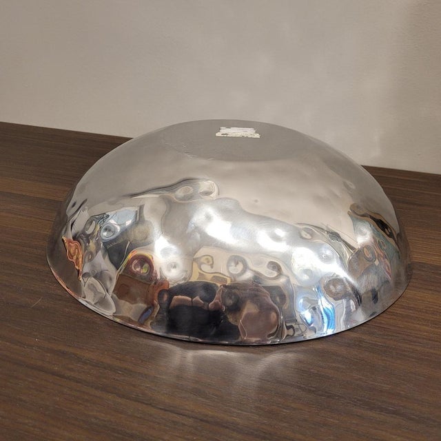 Hammered Aluminum Centerpiece, Italy, 1970s For Sale - Image 12 of 14