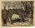 An original mid-19th-century pen & ink drawing, Alfred Crowquill, Church Interior with Procession.A spirited and richly...