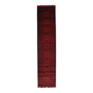 Vintage Turkman Hand-Knotted Runner 2'11" X 12'8" For Sale