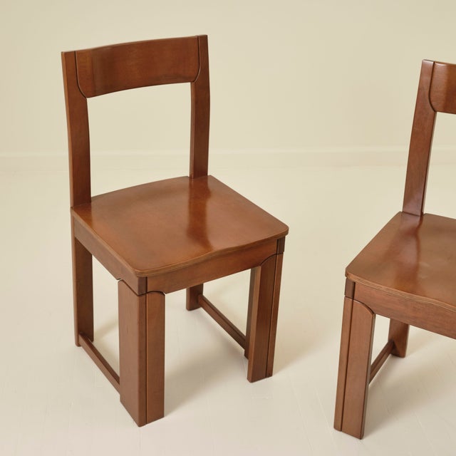 Chocolate Italian Modernist Dining Chairs, Set of 6, 1970s For Sale - Image 8 of 12