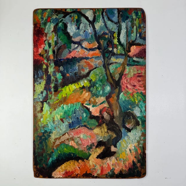 1964 Original Double Sided Oil Paintings on Board, Signed in Manner of Van Gogh & Paul Cézanne For Sale - Image 4 of 17