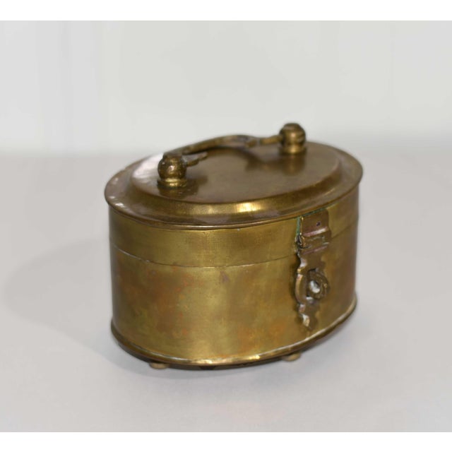 Mid Century Chinoiserie Brass Trinket Box For Sale In Chicago - Image 6 of 12
