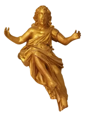 Baroque Angel Statues, 1800s, Gitwood, Set of 2