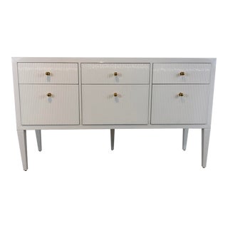 Worlds Away Modern White Lacquer Palmer Buffet For Sale