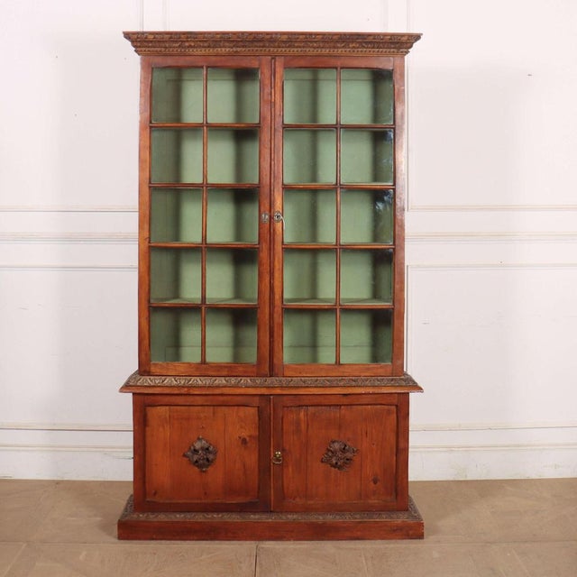 English Pine Bookcase in the style of Samuel Peeps For Sale - Image 11 of 11