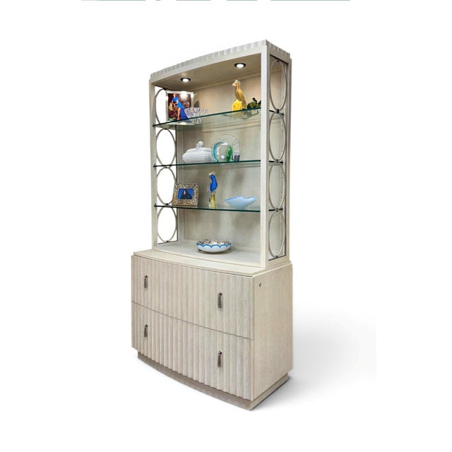 Contemporary Lexington Sligh Cascades Birkdale File Chest & Display Hutch Deck For Sale - Image 3 of 13