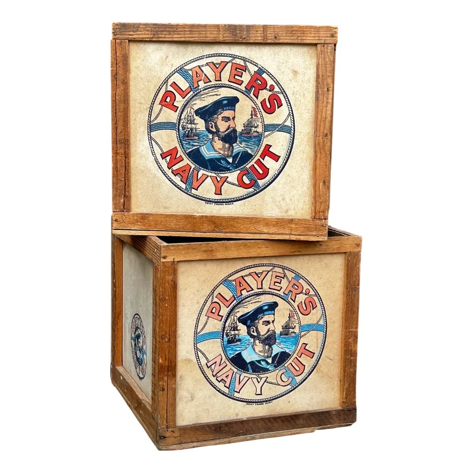 tobacco crate Navy Cut Square Tobacco Crate by John Players & Sons