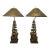 Pair of Vintage Elephant Table Lamps With Pagoda Shades For Sale