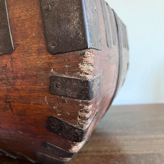 Antique 19th Century Chinese Rice Harvest Wooden Bucket For Sale In Austin - Image 6 of 9