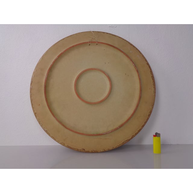 Large Glazed Flower Studio Ceramic Wall Plaque, Germany, 1970s For Sale - Image 11 of 12