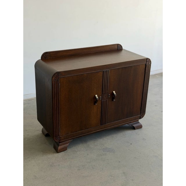 Art Deco 1940s Art Deco Waterfall Cabinet For Sale - Image 3 of 18