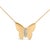 Contemporary Gold Vermeil Diamond Accent Butterfly Pendant Necklace For Sale - Image 3 of 4