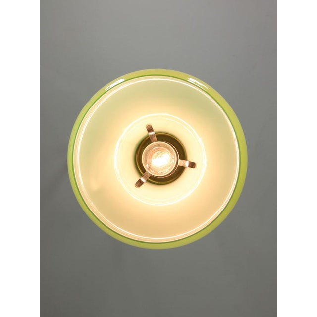 Large Mid-Century Italian Brass and Glass Pendant Lamp For Sale - Image 10 of 17