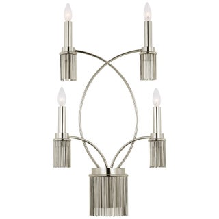 Fisher Weisman for Visual Comfort Signature Sutton 4-Light Sconce in Polished Nickel For Sale