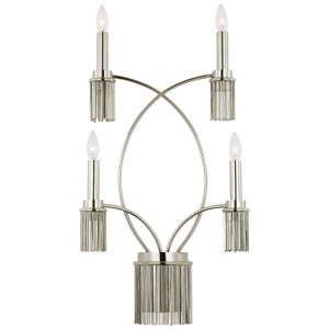 Fisher Weisman for Visual Comfort Signature Sutton 4-Light Sconce in Polished Nickel