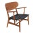 CH-22 Chair in Walnut with Black Braided Leather Seat by Hans J Wegner For Sale - Image 6 of 6