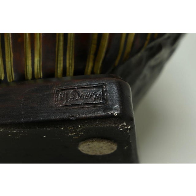 Paint Pharaoh Bust Sculpture by M. Douma, 1970s For Sale - Image 7 of 8