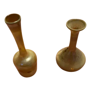 1980s Pair of Neker Glass Vases