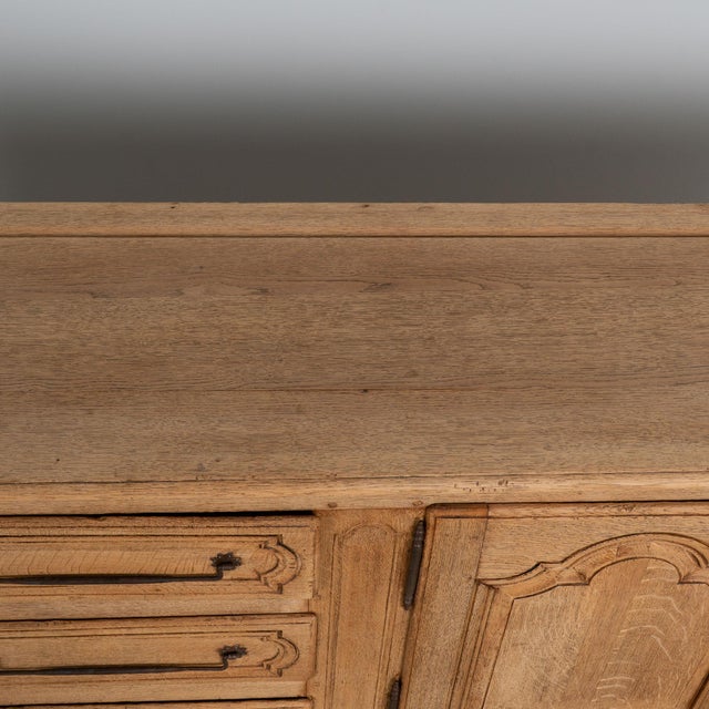 Mid 19th Century 19th Century French Bleached Oak Long Sideboard Buffet For Sale - Image 5 of 17
