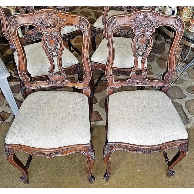 French Country Early 20th Century French Country LXV Rococo Dining Chairs- Set of 6 For Sale - Image 3 of 10