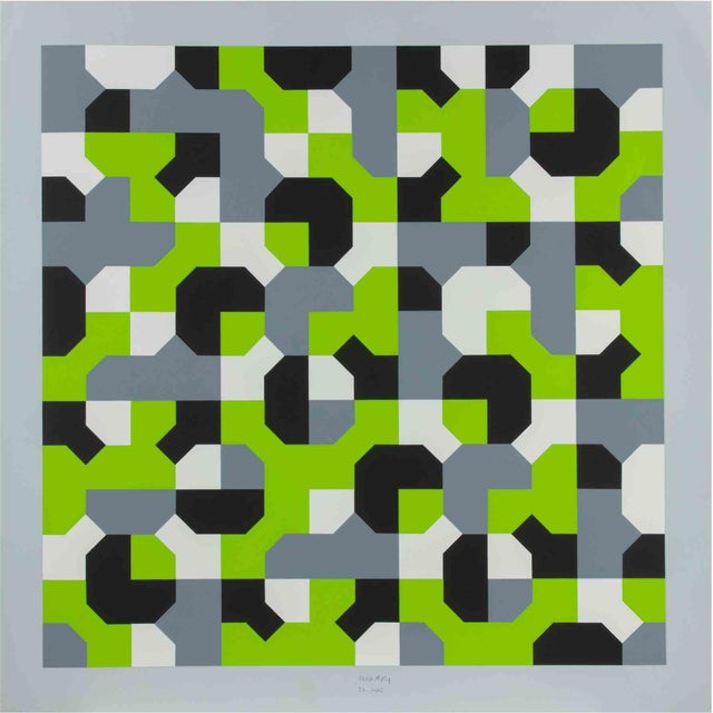 Bruno Munari, Peano Curves, 1991, Screen Print For Sale