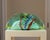 Contemporary Viz Art Glass Green Fan Sculptural Blown Glass Vessel For Sale - Image 3 of 10