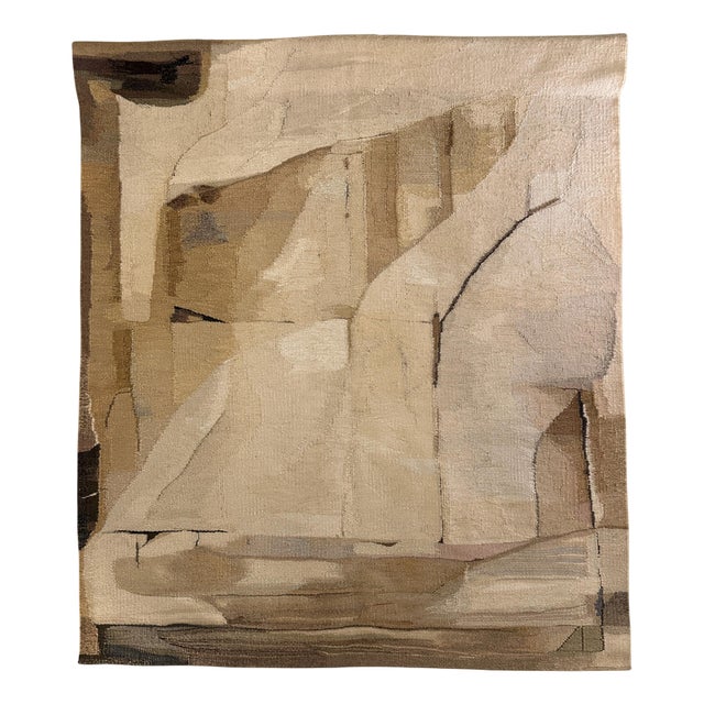 Latvian Handwoven Sandstone Shore Tapestry by by Zinta Beimane, 1996 For Sale