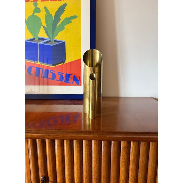 Gold Hollywood Regency Brass Jug Vase from Kaleb, Italy, 1970s For Sale - Image 8 of 15