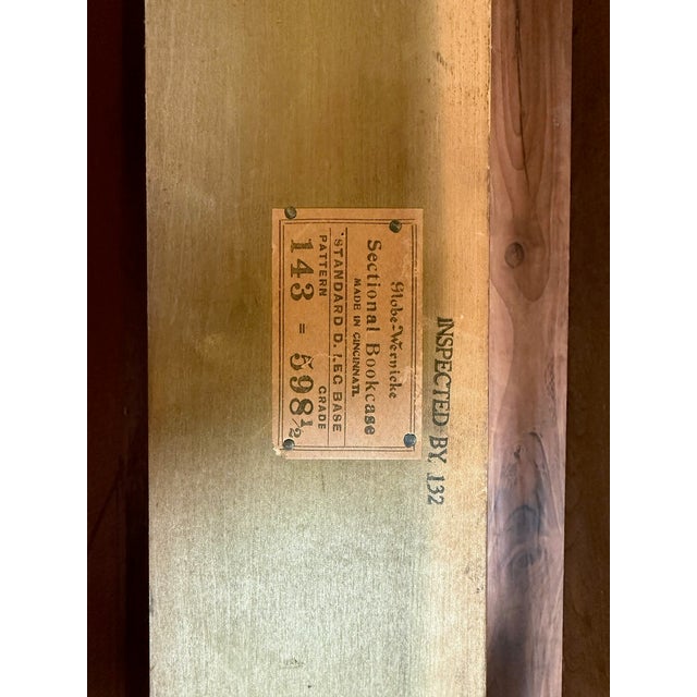Globe Wernicke Mid 20th Century Mahogany Globe-Wernicke Bookcase From the Ideal Line For Sale - Image 4 of 6
