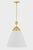 2020s Hudson Valley Lighting Bronson 19.25 in. 1 Light Pendant in Aged Brass and White Plaster Finish For Sale - Image 5 of 6