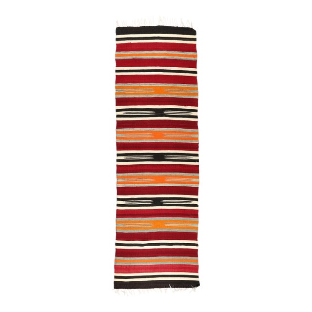 Vintage Flatweave Turkish Kilim Runner Hallway For Sale
