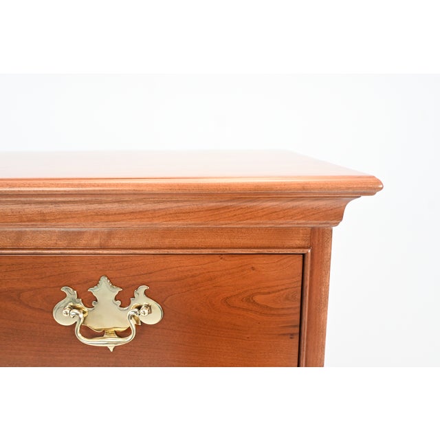 Stickley Chippendale Style Cherry Highboy Dresser | Newly Refinished For Sale - Image 12 of 15