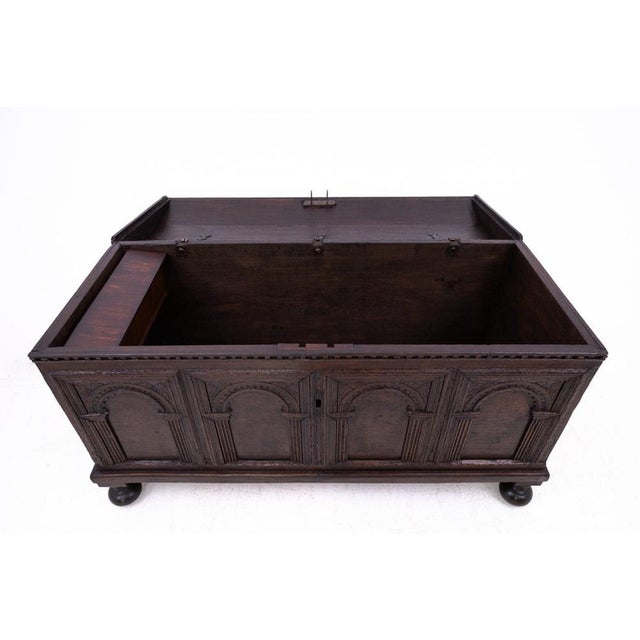 Wood Antique Chest, France, Mid-19th Century For Sale - Image 7 of 14