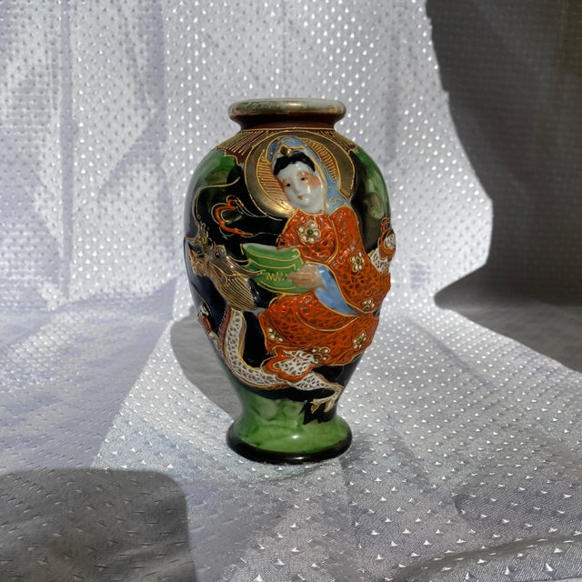 1970s 1970s Asian Ceramic Vase For Sale - Image 5 of 6