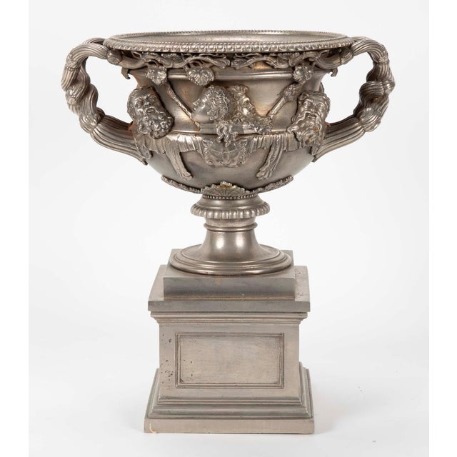 English 19th Century English Polished Steel Warwick Vase For Sale - Image 3 of 12