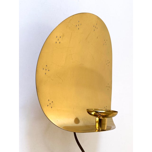 Mid-Century Brass Sconce with Candleholder from Boréns Borås, Sweden, 1970s For Sale - Image 13 of 18