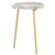 Metal Bonn Marble Side Table in Brown Grey / Gold For Sale - Image 7 of 8