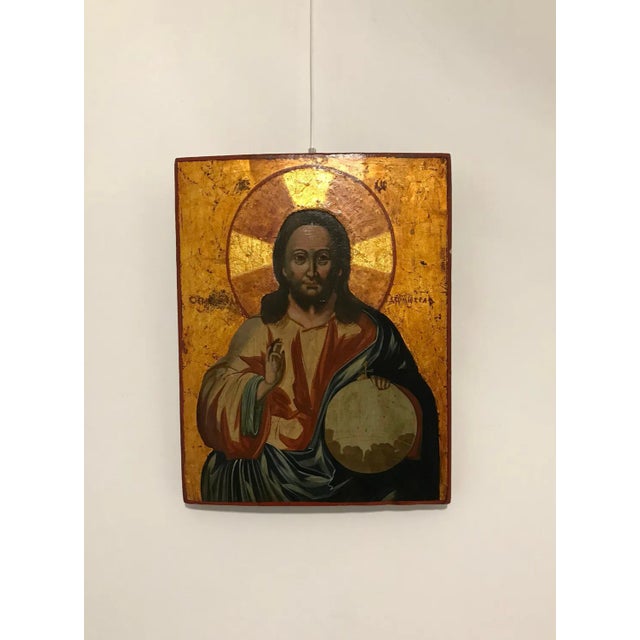 Greek icon Oil on wood, gold background 18th / 19th century