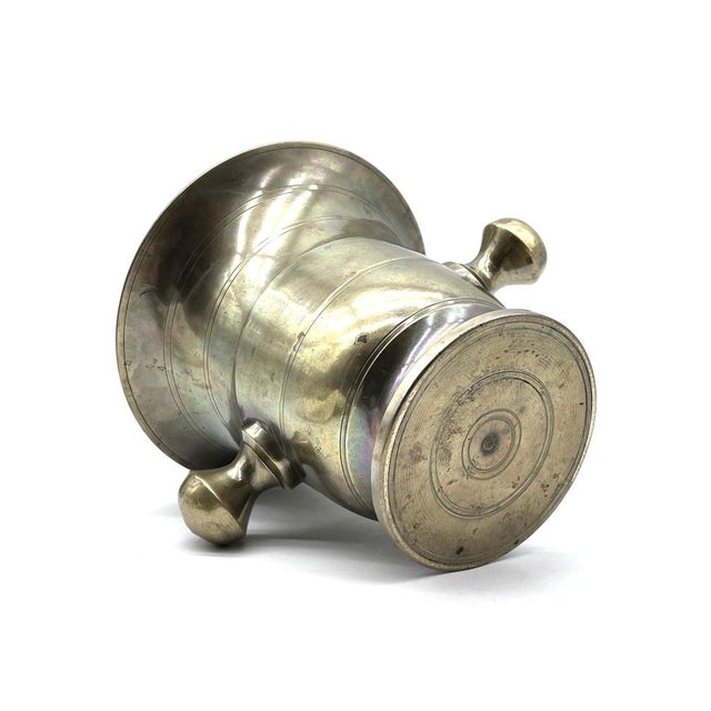 Antique Baroque Apothecary Mortar with Original Pestle Bronze, 1700s For Sale - Image 14 of 16