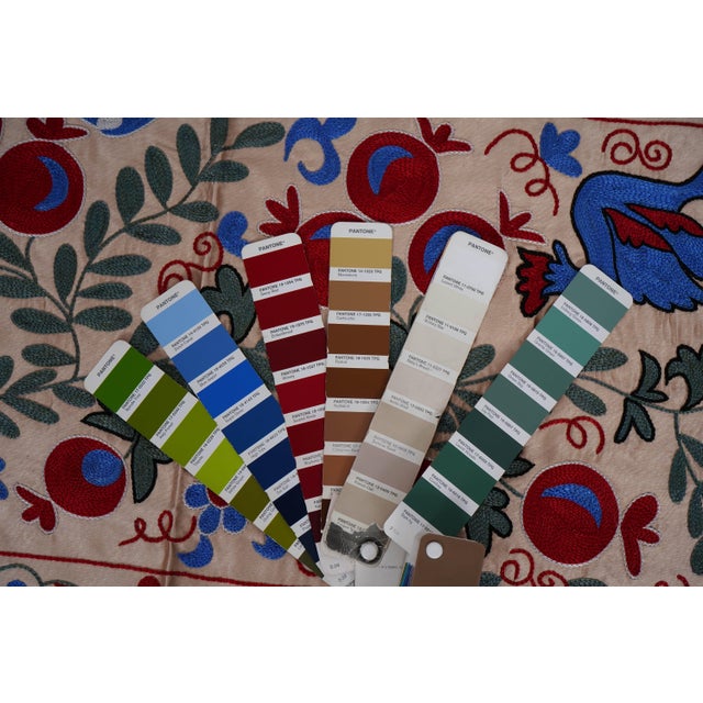 Floral Bird Suzani Tapestry - Uzbek Decor 1'7'' X 6'2'' For Sale - Image 10 of 10