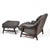 Mid 20th Century Edward Wormley Model 5701 Lounge Chair & Ottoman For Sale - Image 5 of 8