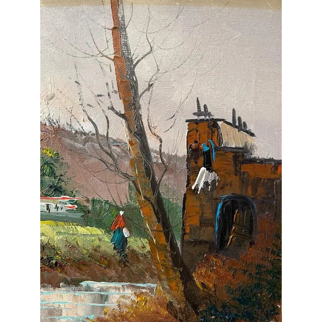 Aldo Pironti, Rural Scene, 20th Century, Oil on Canvas, Framed For Sale - Image 6 of 8