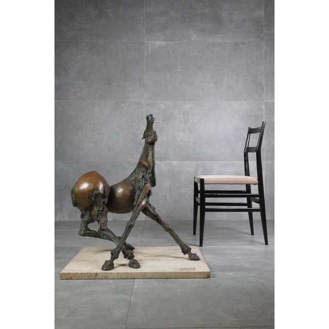 Fernando Mario Paonessa, Sete, 1980s, Bronze & Travertine For Sale - Image 9 of 11