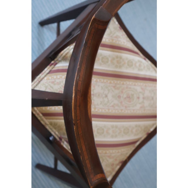Antique Edwardian Sheraton Revival Inlaid Mahogany Corner Chair, Circa 1900 For Sale - Image 9 of 18