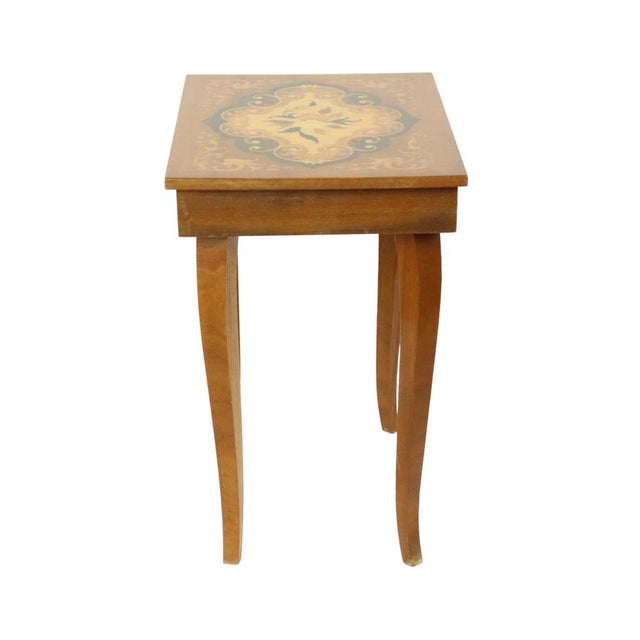 Italian Music Box Table, 1970s For Sale - Image 11 of 17