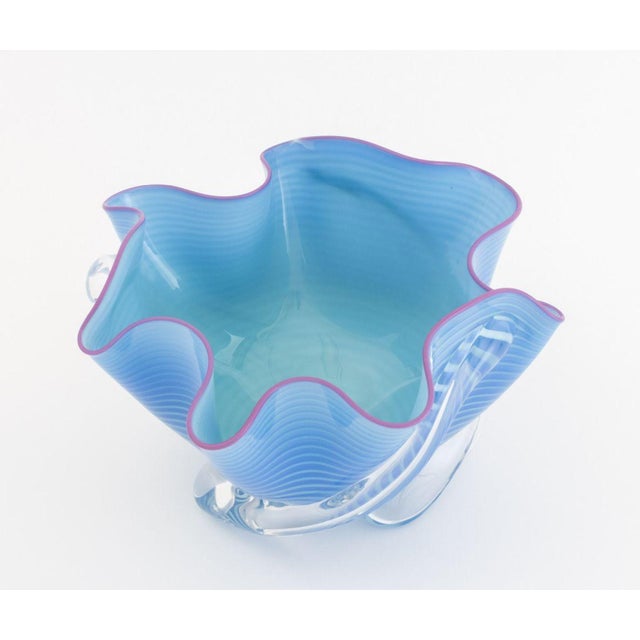 Signed Studio Glass Handkerchief Bowl, 2004 For Sale In New York - Image 6 of 10