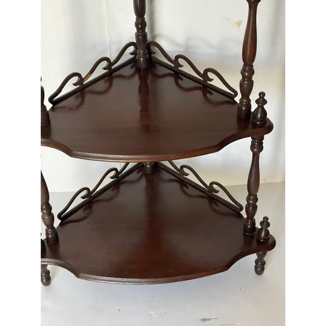 20th Century Corner Etagere Display Multitier What Not For Sale - Image 4 of 5